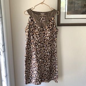 Cute summer dress - leopard print, size 12